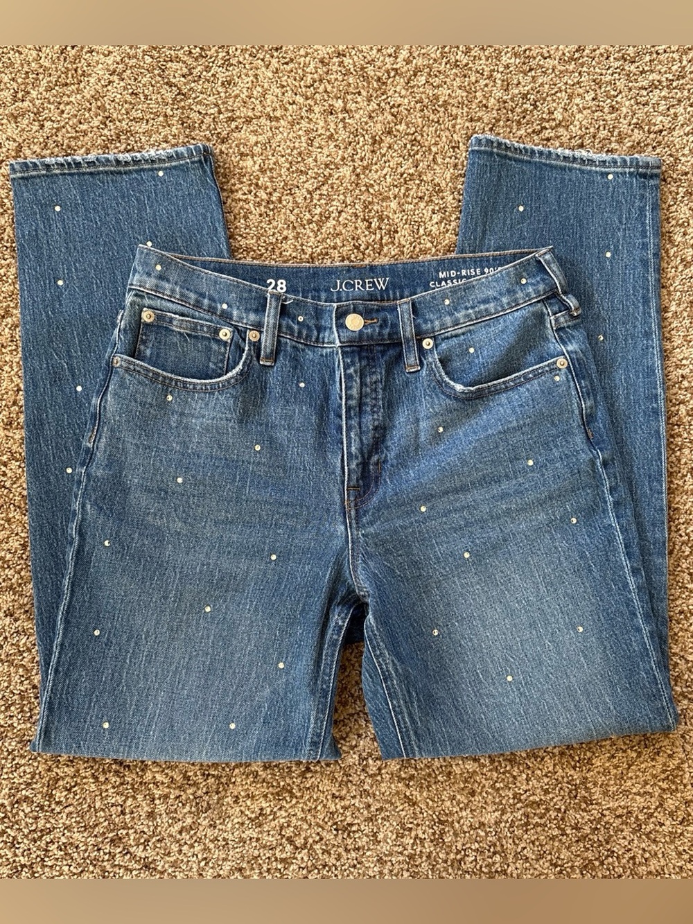 J. Crew Rhinestone Jeans